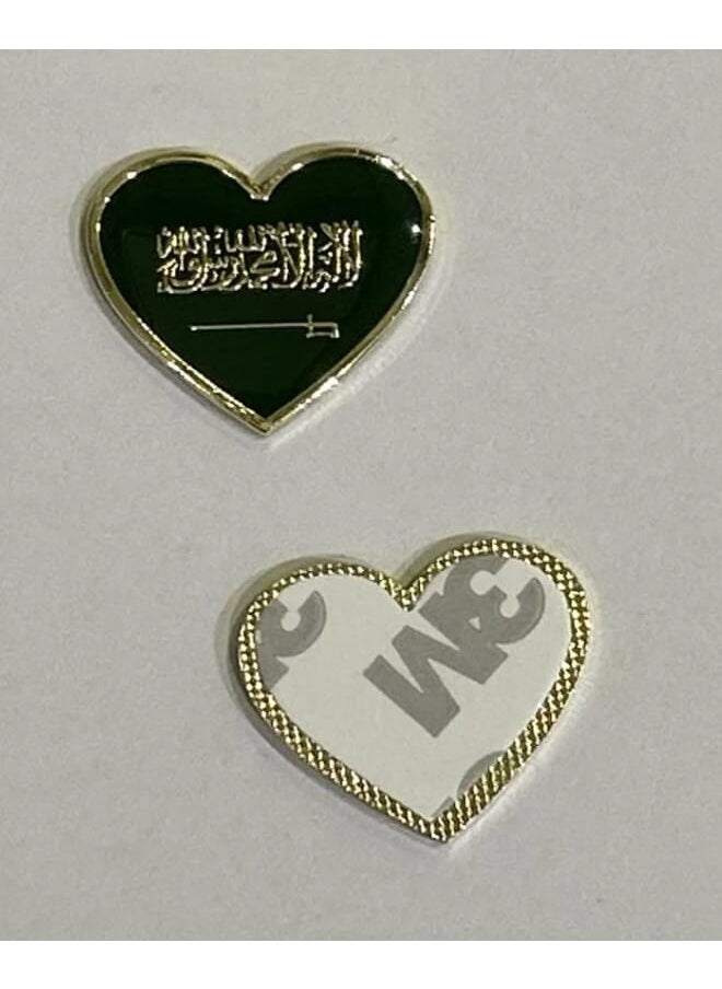 ماركة غير محددة استيكر معدني على شكل قلب سعودي للجوال 3.5 سم  - Image 2