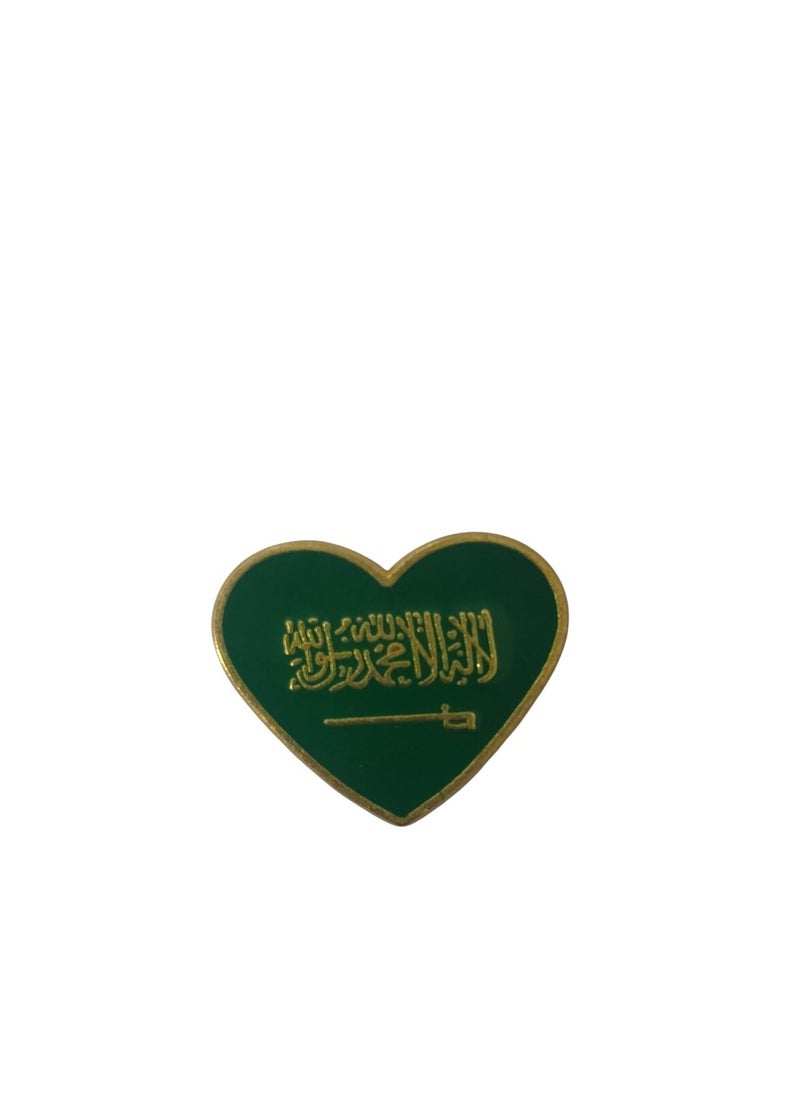ماركة غير محددة استيكر معدني على شكل قلب سعودي للجوال 3.5 سم  - Image 1