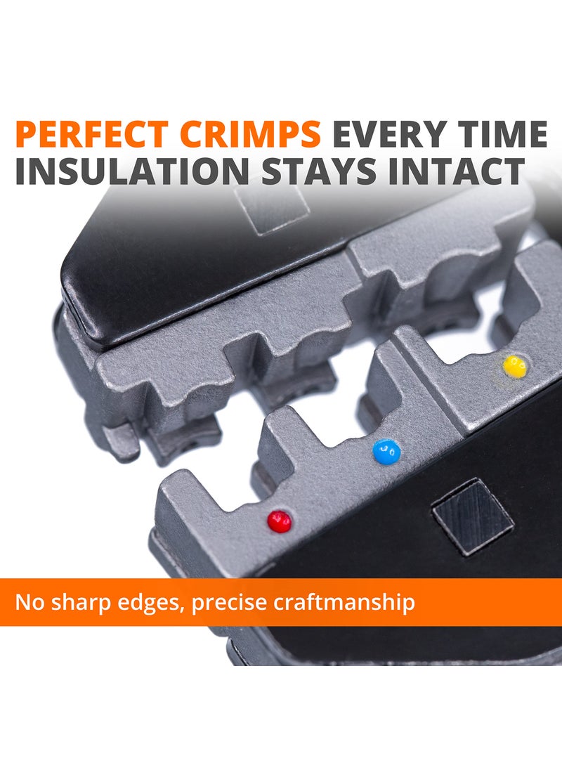 Wirefy Wirefy Crimping Tool Set 5 PCS - Ratcheting Wire Crimper - For Heat Shrink, Nylon, Non-Insulated Connectors, Ferrule Terminals  - Image 4
