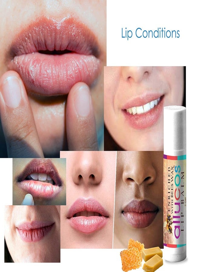 ALLUCOS Herbal Lip Balm | Enriched with Chocolate & Honey Beeswax | With Coconut Oil, Mango Butter, Almond Oil & Vitamin E | Natural Moisturizing Lip Care for Soft & Smooth Lips (Pack of 5) - Image 5