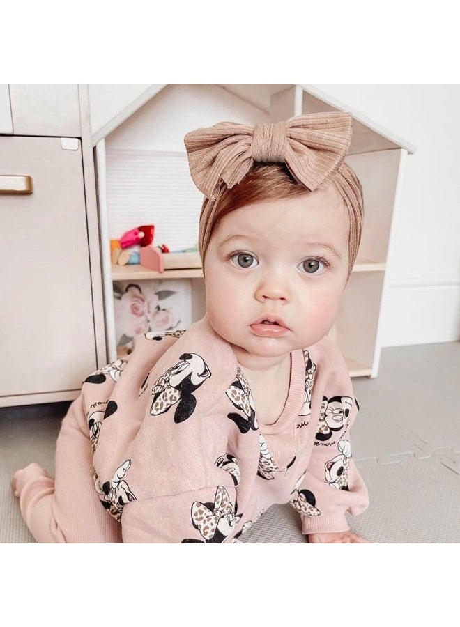 Niceye Pack of 10, Baby Girls Headbands with Bows Handmade Hair Accessories Stretchy Hairbands for Newborn Infant Toddler - Image 3