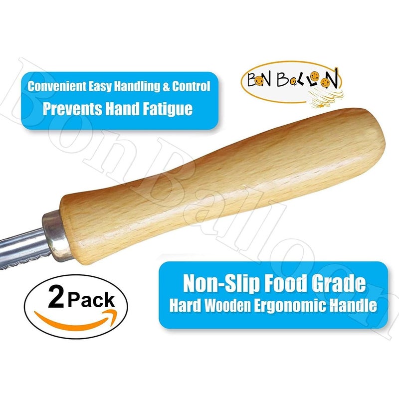 bonballoon Zucchini Squash Vegetable Corer 2 pcs Corers Stainless Steel Core Remover Tool Kitchen Stuffed Vegetables Veggies Seed Remover Remove Seeds Eggplant Cucumber 8" Long Coring Tools Gadgets Drill - Image 5