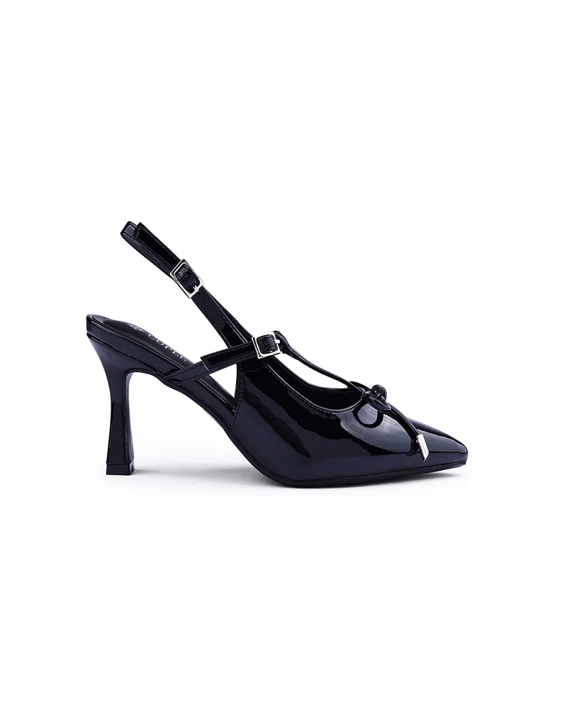 Cuple Womens slingback strap heeled shoes
