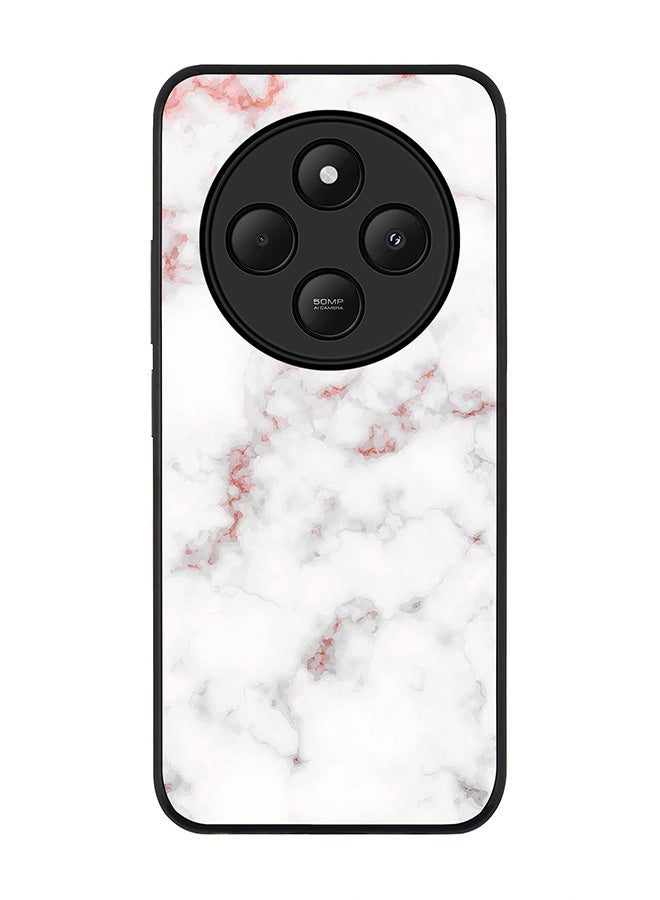 Stylizedd For Xiaomi Poco C75 Case,Slim fit Camera Protection, Shockproof Thin Phone cover - Marble Print Rose Grey - Image 1