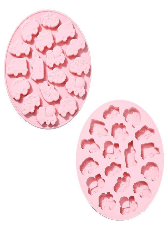 Airssory 2 pcs Mixed Styles Vehicle Fondant Mold Taxi Truck Racing Car Bus Mold 3D for DIY Party Cake Candy Chocolate Craft Resin Making Decoration - Image 1