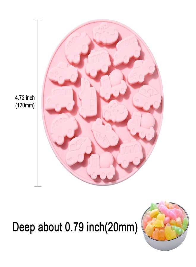 Airssory 2 pcs Mixed Styles Vehicle Fondant Mold Taxi Truck Racing Car Bus Mold 3D for DIY Party Cake Candy Chocolate Craft Resin Making Decoration - Image 2