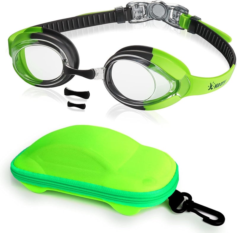 Keary Kids Swim Goggles for Toddler Kids Youth(3-12),Anti-Fog Waterproof Anti-UV Clear Vision Water Pool Goggles - Image 1