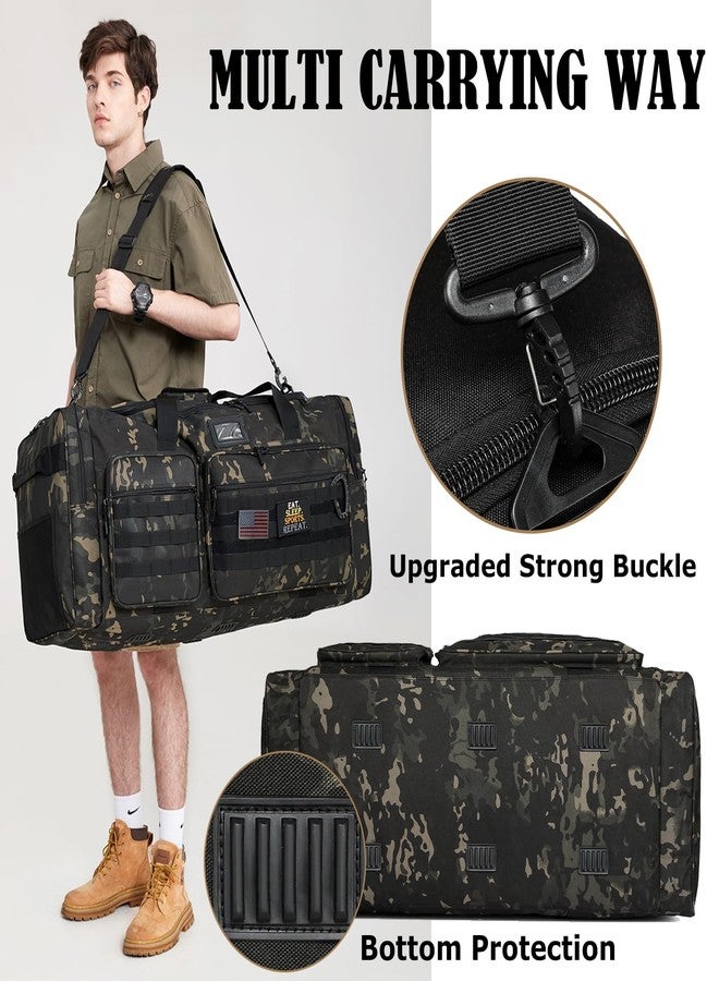 HAMBOLY Extra Large Duffle Bag for Men, Heavy Duty Duffle Bag for Travel, Large Sports Gym Equipment Bag for Hockey Football Soccer Baseball Basketball & Team training, 130L, Dark Camo - Image 5