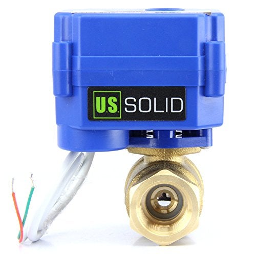 U.S. Solid 3/4" Motorized Ball Valve 85-265V AC Stainless Steel Electrical Ball Valve, 2 Wire Auto Return Setup Normally Closed - Image 1
