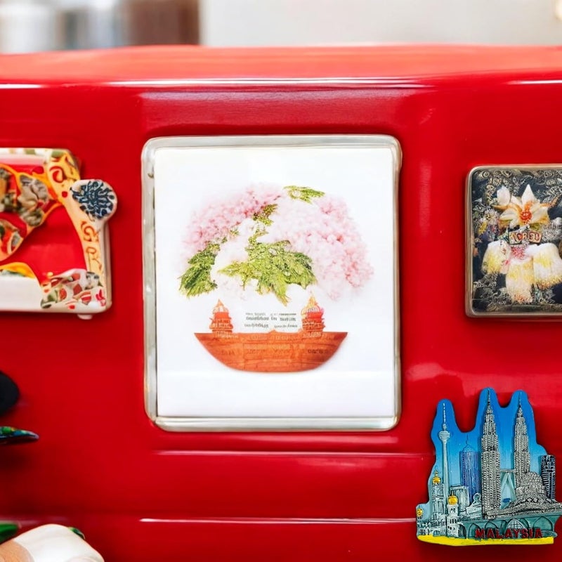 moira Moira Malaysia Tourist Souvenir 3D Resin Fridge Magnet Petronas Towers Skyline Design Decorative Collectible - Image 3