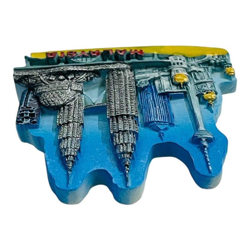 moira Moira Malaysia Tourist Souvenir 3D Resin Fridge Magnet Petronas Towers Skyline Design Decorative Collectible - Image 5