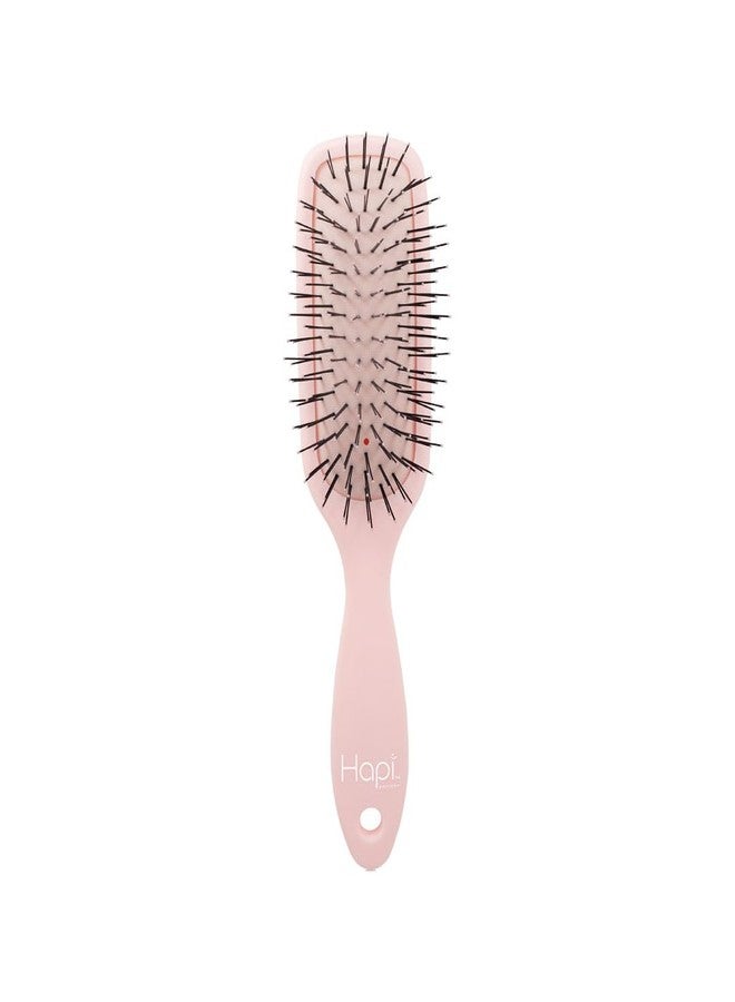 Cricket Hapi Anti-Static Joy Paddle Brush - Ultra-Soft Cushion Pad, 2-Tier Anti-Static Bristles, Gentle Detangling Hair Brush for Women, Men, and Stylists, Ideal for Fine Hair - Medium, Soft Pink - Image 1