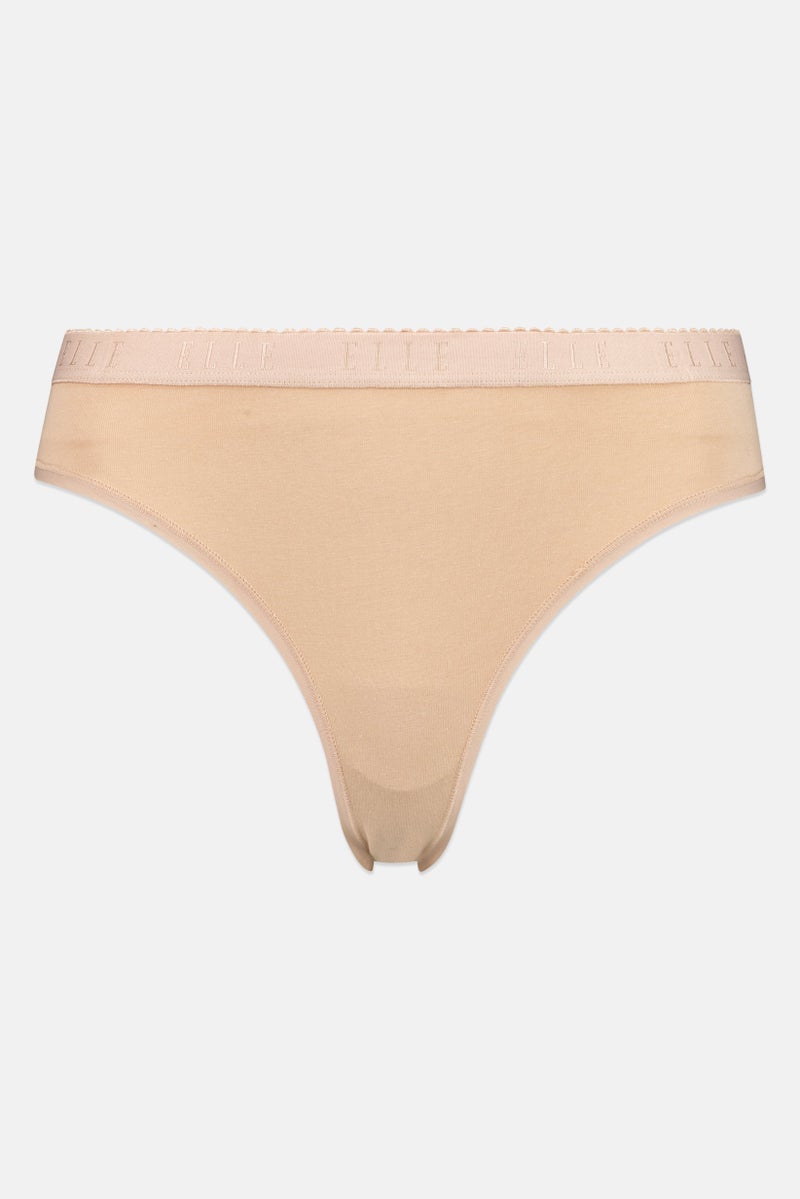 ELLE Women 3 Pieces Embroidered Logo Bikini Bottom, Multicolor - Image 5
