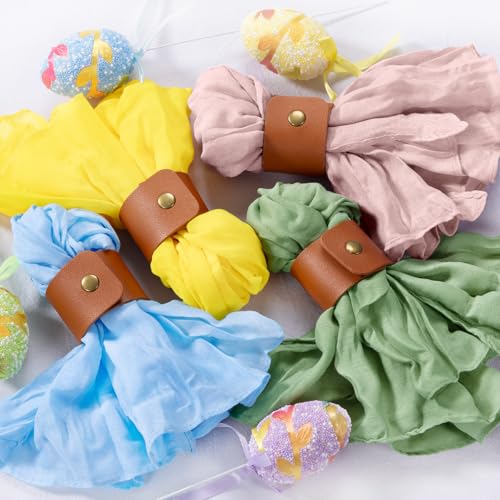 DeZerlor 20 Pack Easter Cheesecloth Napkins Easter Cloth Napkins Set of 20 Boho Cotton Gauze Napkins Bulk 21x21 Inches for Weddings Bridal Baby Shower Birthday Parties Spring Decor - Image 3