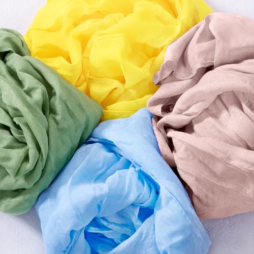 DeZerlor 20 Pack Easter Cheesecloth Napkins Easter Cloth Napkins Set of 20 Boho Cotton Gauze Napkins Bulk 21x21 Inches for Weddings Bridal Baby Shower Birthday Parties Spring Decor - Image 4