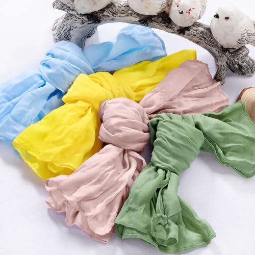 DeZerlor 20 Pack Easter Cheesecloth Napkins Easter Cloth Napkins Set of 20 Boho Cotton Gauze Napkins Bulk 21x21 Inches for Weddings Bridal Baby Shower Birthday Parties Spring Decor - Image 2