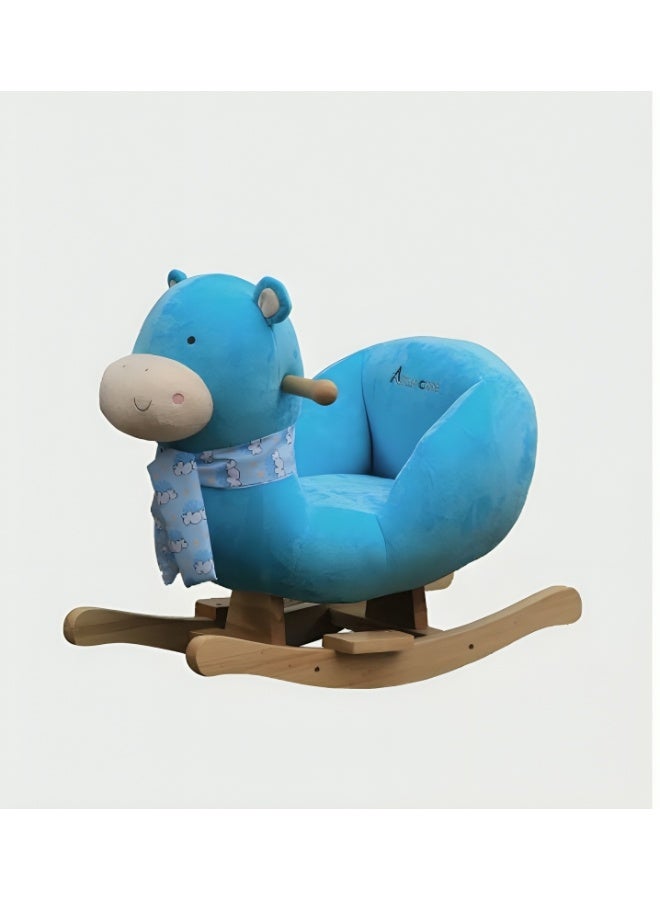Baby Rocking Chair Wooden Riding Toy for 6 Months Boys Girls Toddler Rocking Toy Kids Outdoor Indoor Plush Stuffed Rocking Chair Baby Gift - Image 1