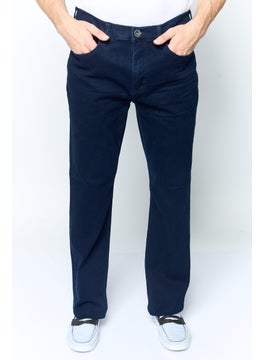 Men Classic Straight Fit Washed Stretchable Denim, Blue