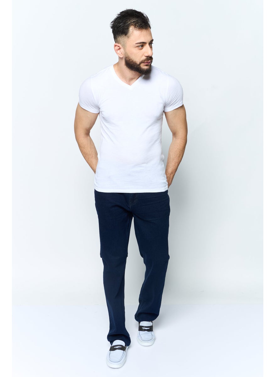 Seven 7 - Men Classic Straight Fit Washed Stretchable Denim, Blue - Image 1