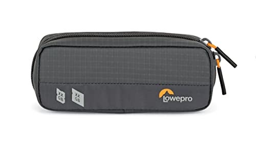 Lowepro GearUp Memory Wallet 20 Compact Memory Card Organizer for CF XQD and SD Cards SD Case with Dual Zipper Closure Made with Recycled Fabrics Grey - Image 1