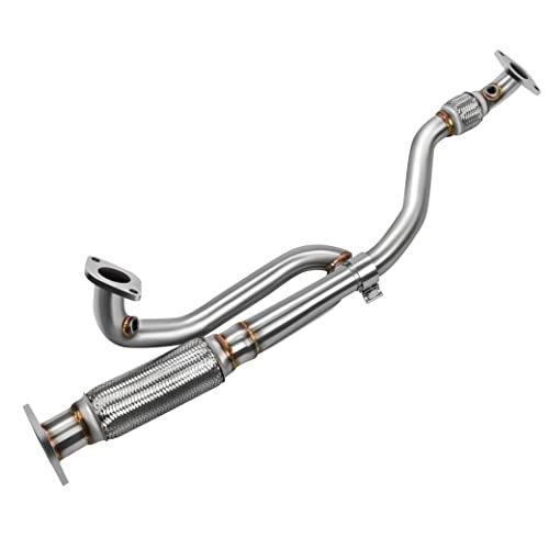 JY PERFORMANCE T304 Stainless Steel Exhaust Flex Y Pipe compatible with 2009-2017 Enclave Traverse Acadia Outlook (2PCS Design) - Image 1