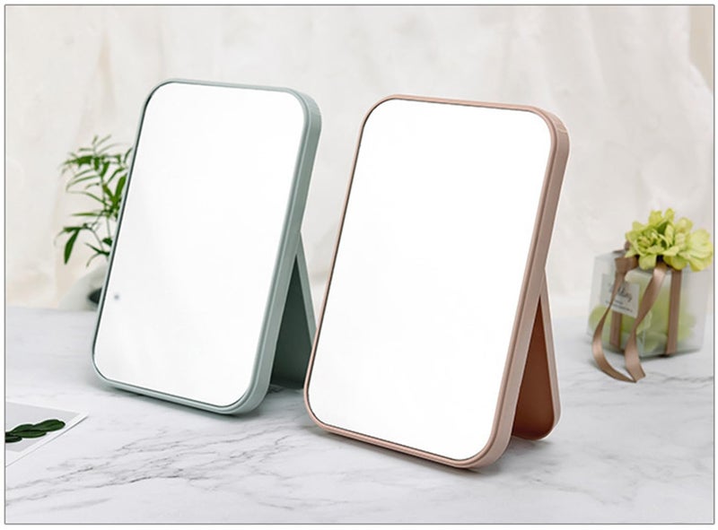 DORMICO Makeup Mirror Portable Vanity Mirror 8 Inch 90 Adjustable Rotation for Bathroom Room Travel Decor Gifts Blue - Image 4
