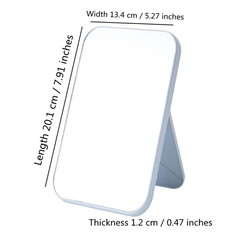 DORMICO Makeup Mirror Portable Vanity Mirror 8 Inch 90 Adjustable Rotation for Bathroom Room Travel Decor Gifts Blue - Image 3