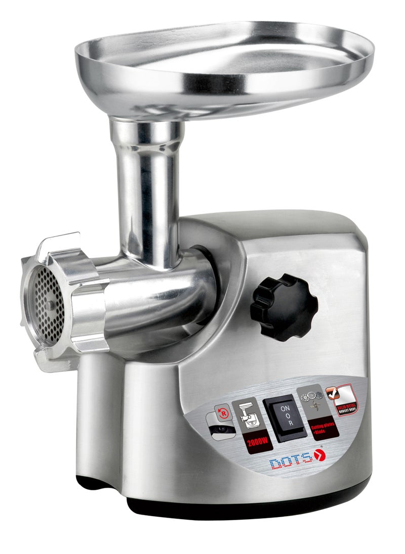 DOTS Dots Meat Grinder, On/Off & reverse function, Staineless steel tray, 800 W MAX 2000W, MG-198, Silver  - Image 1