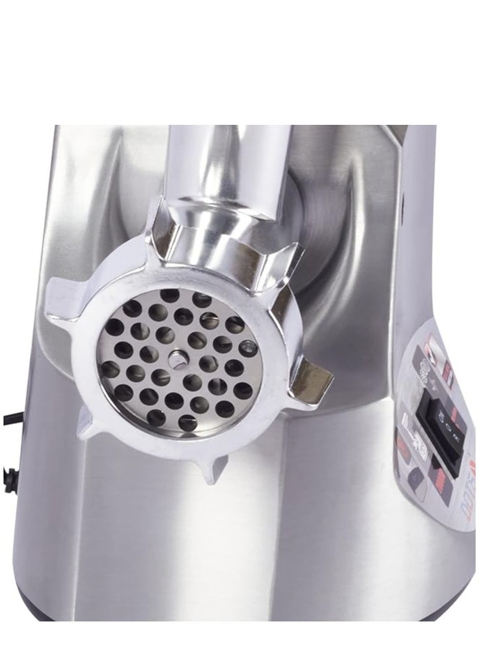 DOTS Dots Meat Grinder, On/Off & reverse function, Staineless steel tray, 800 W MAX 2000W, MG-198, Silver  - Image 2