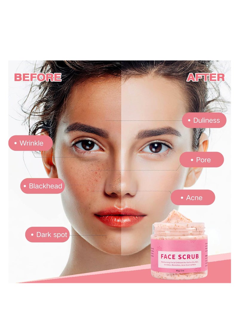 ميلاو مقشر للوجه بالريتينول وفيتامين E - مقشر غسول الوجه ، مقشر للوجه ، مقشر للوجه للنساء ، منظف مقشر لطيف للوجه لتقشير تفتيح 60 جم - Image 5