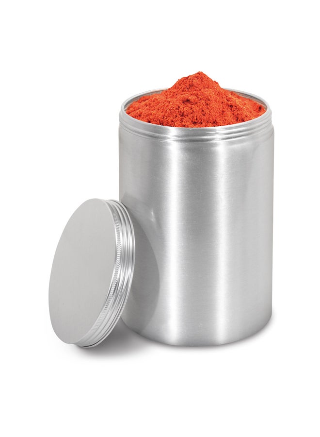 AL SANIDI Aluminum spice box, Tea, coffee and sugar storage for trips, Silver, capacity 2000 ml - Image 3
