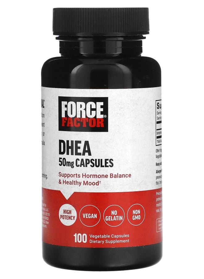 Force Factor DHEA 50 mg 100 Vegetable Capsules - Image 1