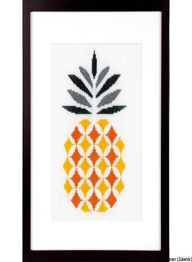 Vervaco Counted Cross Stitch Kit Pineapple 6.4" x 10.4" - Image 1