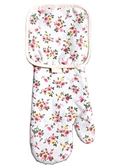Generic 2 Pieces Linen Oven Gloves and Mask  - Image 1