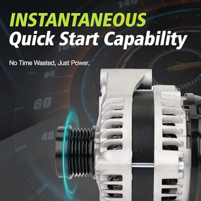 Kinwrdsn Alternator Compatible with Chrysler 2011-2014 200,2011-2016 Town&CountryFor Dodge Avenger Grand Caravan Journey,for Ram 2012-2015 C/Vfor Routan 2011-2014 V6 3.6L 11570N - Image 2