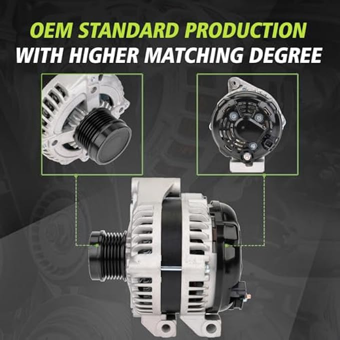 Kinwrdsn Alternator Compatible with Chrysler 2011-2014 200,2011-2016 Town&CountryFor Dodge Avenger Grand Caravan Journey,for Ram 2012-2015 C/Vfor Routan 2011-2014 V6 3.6L 11570N - Image 3