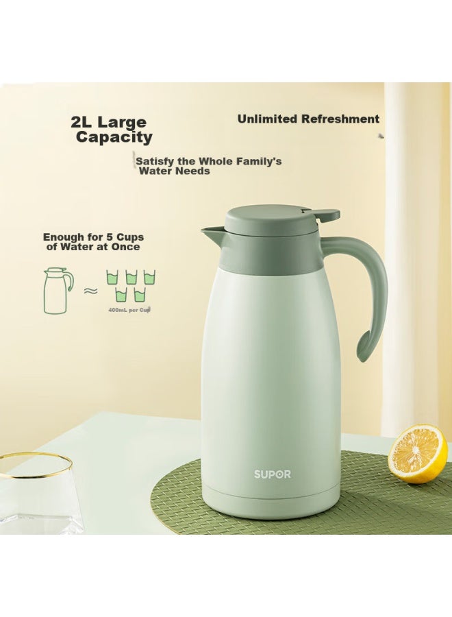 Supor Insulated Bottle, Large Capacity For Home Use, 316l Stainless Steel Vacuum Thermos, Hot Water Kettle, Warm Water Bottle, Boiling Water Bottle, 2.0l - Image 5