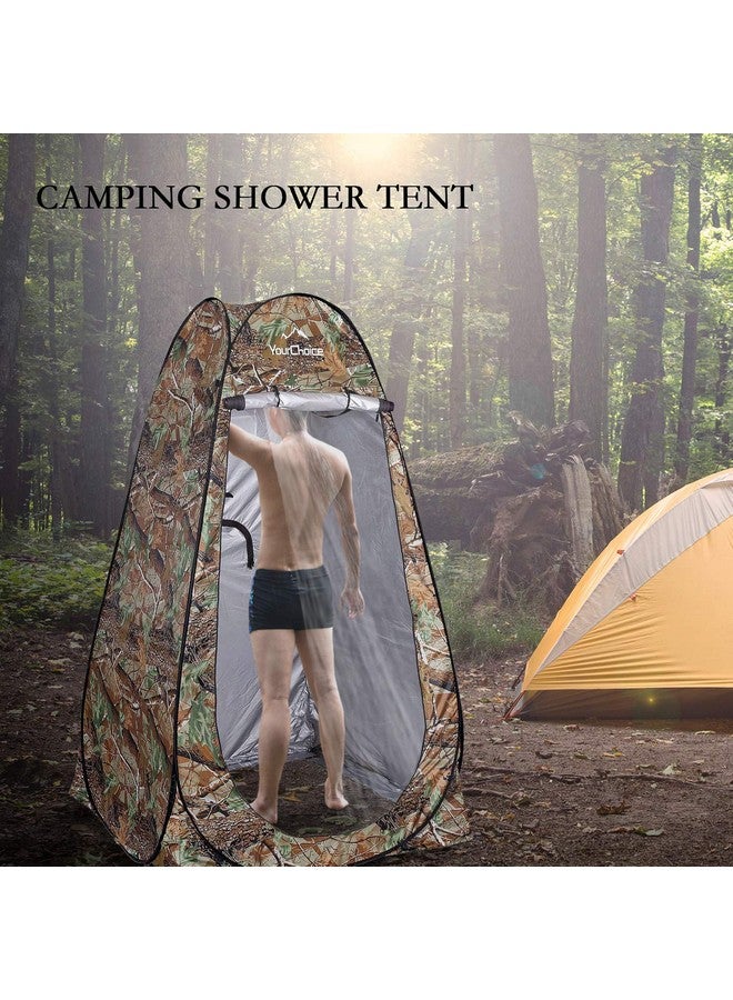 Your Choice Pop Up Camping Shower Tent, Portable Changing Room Camp Shower Toilet Privacy shelter Tents for Outdoor and Indoor, 6.2FT Tall - Color Camo Green - Image 4