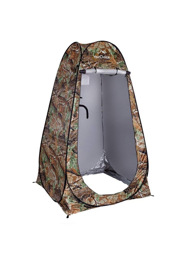 Your Choice Pop Up Camping Shower Tent, Portable Changing Room Camp Shower Toilet Privacy shelter Tents for Outdoor and Indoor, 6.2FT Tall - Color Camo Green - Image 1