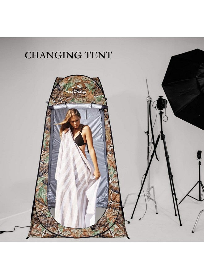 Your Choice Pop Up Camping Shower Tent, Portable Changing Room Camp Shower Toilet Privacy shelter Tents for Outdoor and Indoor, 6.2FT Tall - Color Camo Green - Image 5