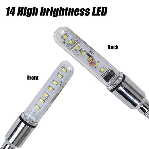 DAWAY A08 Bicycle Tire Valve Stem Light - Led Waterproof Bike Wheel Lights Neon Flashing Lamp Glow in The Dark Cool Safe Accessories, 1 Pack, White Graphics - Image 4