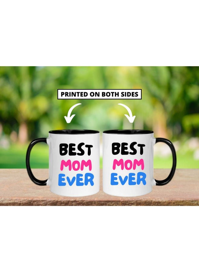 MEC مجموعة Best Mom Ever Best Dad Ever مكونة من كوبين للمشروبات الساخنة والباردة، كوب قهوة، هدية اسبريسو، كوب قهوة، كوب شاي، كوب قهوة مع اسم، كوب قهوة من البورسلين، كوب شاي هدية، 11 أونصة - Image 2
