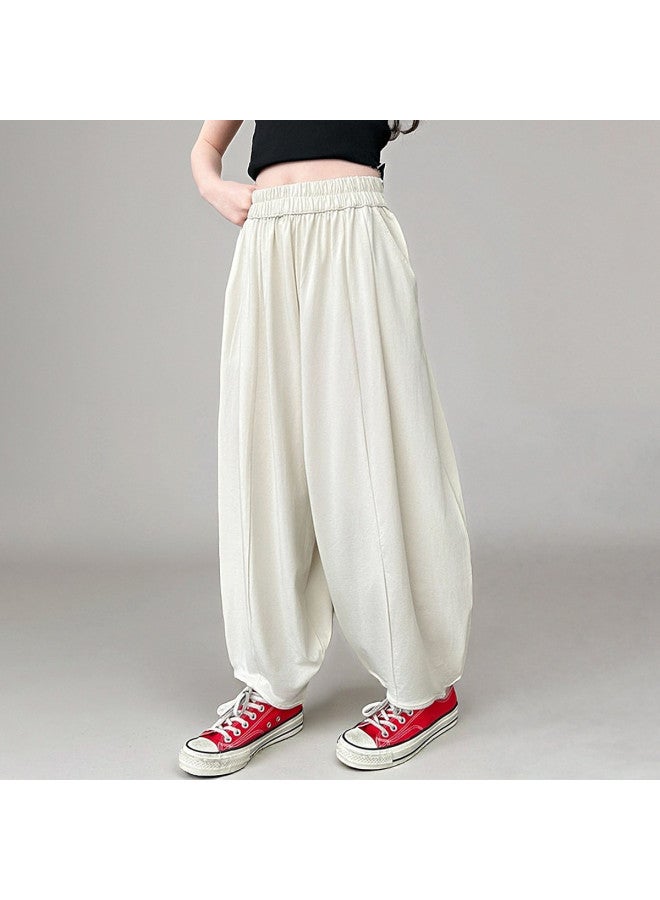 Bumblebee Girls' Summer Mosquito-repellent Pants 2025 New Fashion Thin Casual Loose Boho Palazzo Pants For Big Kids - Image 3