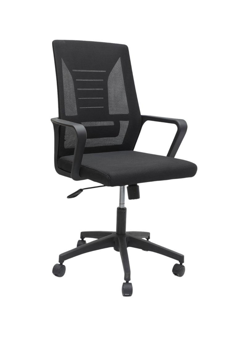 KARNAK Karnak Mesh Executive Office Home Chair 360° Swivel Ergonomic Adjustable Height, Computer Desk Chair Comfort Foam Chair with Armrests K-175 Color Black  - Image 1