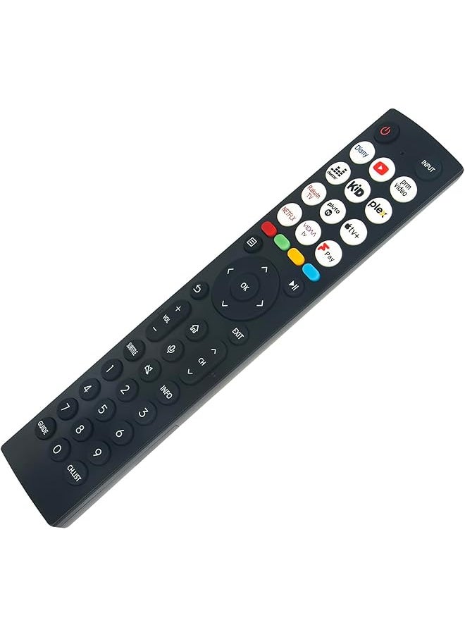 erorex - Erf2A60 Voice Replaced Remote Control Fit For Hisense Smart Tv 2022 2023 55E77Kqtuk 70A6Ktuk 43E6Ktuk 65E7Kqtuk Pro 65E6Ktuk 43A6Ktuk 50A6Ktuk 55A6Ktuk 58A6Ktuk Erf2K36 0011 Remote Control - Image 1
