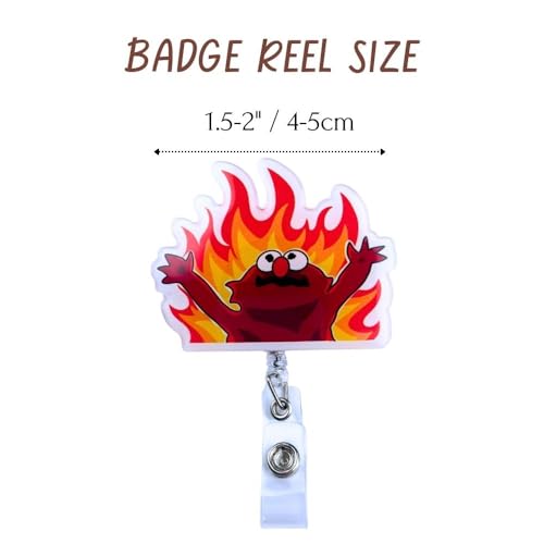 YJ PREMIUMS 7pc Funny Badge Reel Retractable for Nurse, Teachers, Nurses, Office Workers & Nursing | Cute Cool ID Tag Card Holder Clips for Doctor Student for Men & Women Lanyard Supplies Accessories (Meme) - Image 2