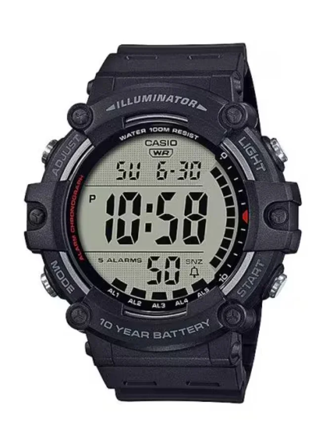 CASIO Men's Digital Display Watch With Black Resin Strap - AE-1500WH-1AVDF