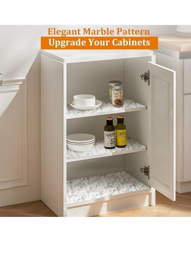 Kitchen Cabinets Liner, Non Adhesive Drawer Shelf Liner Mat, Waterproof Non Slip Cabinet Liner,Washable Refrigerator Liners, Decorative Drawer Mat for Kitchen Dining Shelve Moisture proof Oil-Proof Mats for Storage Organization (Marble,30×300 cm) - Image 5