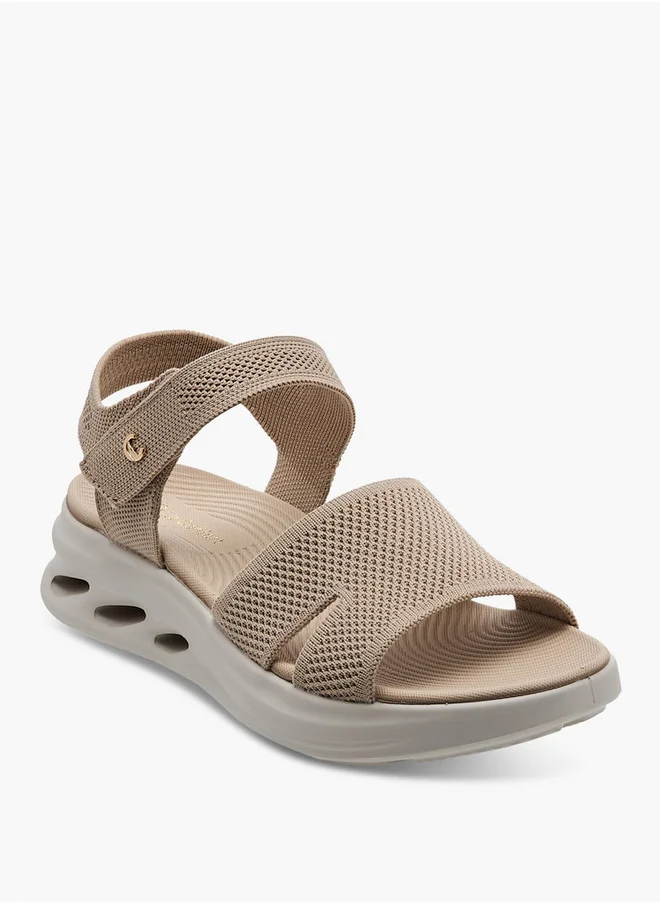 Le Confort Women's FlyknTextured Cross Strap Sandals with Hook and Loop Closure