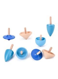 NIBEMINENT 4-Piece Wooden Gyro Spinning Top With Box  - Image 4